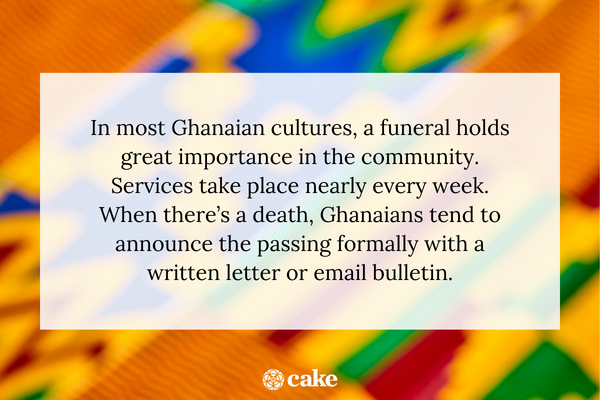 Ghanaian Funeral Program & Traditions